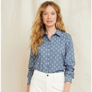 NWOT Garnet Hill Essential Organic Cotton Shirt Woman's S